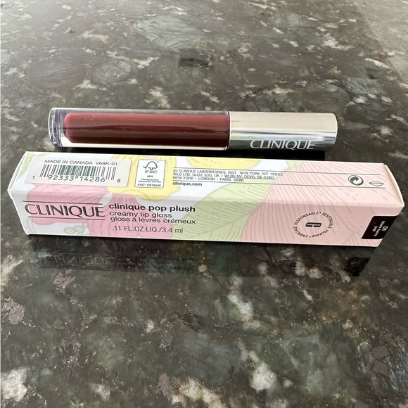 NWT Clinique pop plush creamy BLACK HONEY lip gloss. Unopened. - Picture 1 of 3